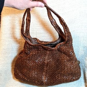 Gen Leather 👜 Hobo/Slouch Woven Bag by Langellotti 🇮🇹